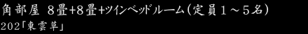 和洋室３間タイプ 8畳＋8畳＋8畳ツインベッドルーム